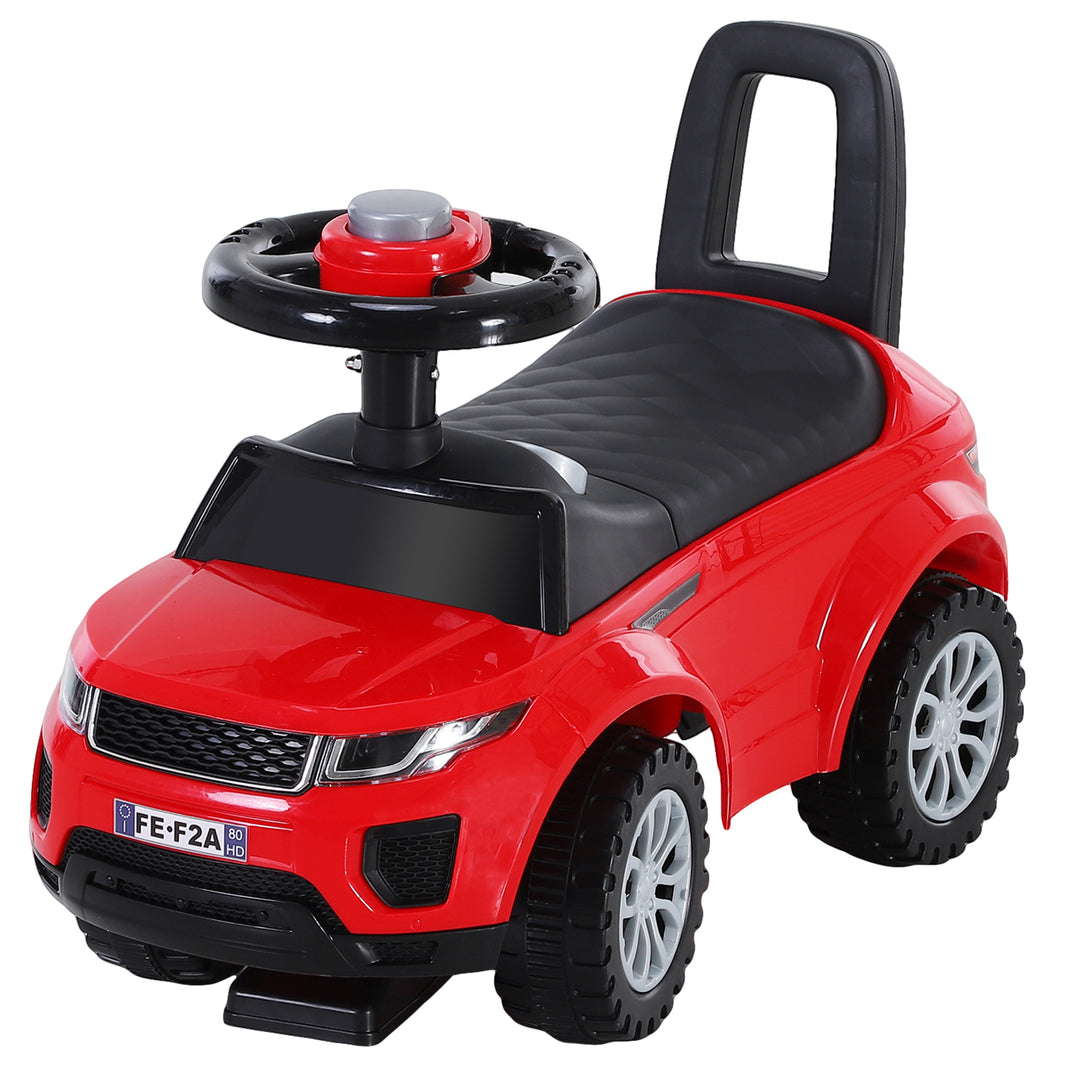 3-in-1 Ride On Car Foot To Floor Slider Toddler w/ Horn Steering Wheel NO POWER Manual Under Seat Storage Safe Design Red