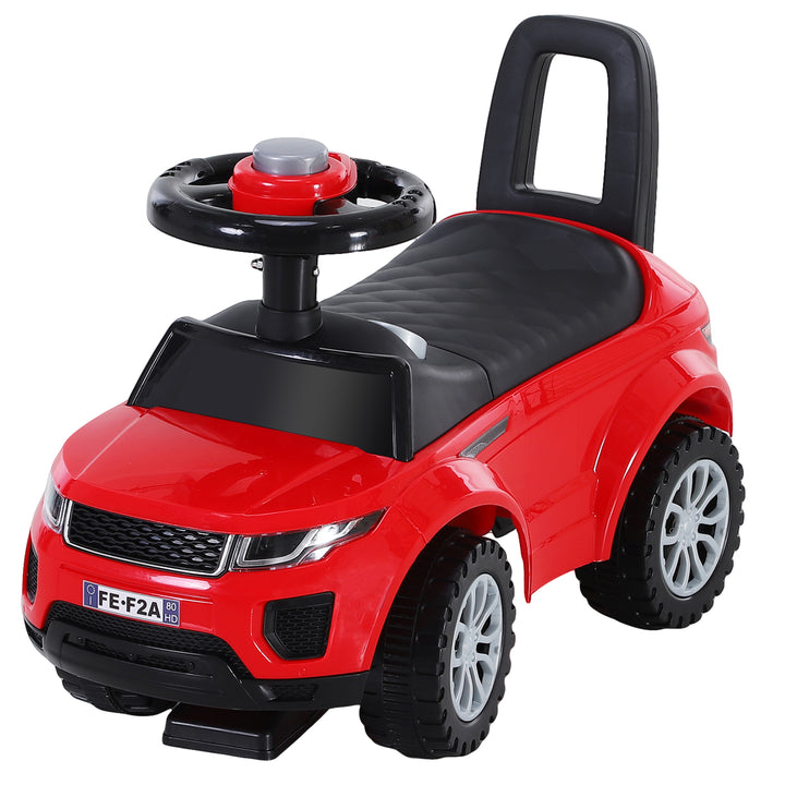 3-in-1 Ride On Car Foot To Floor Slider Toddler w/ Horn Steering Wheel NO POWER Manual Under Seat Storage Safe Design Red