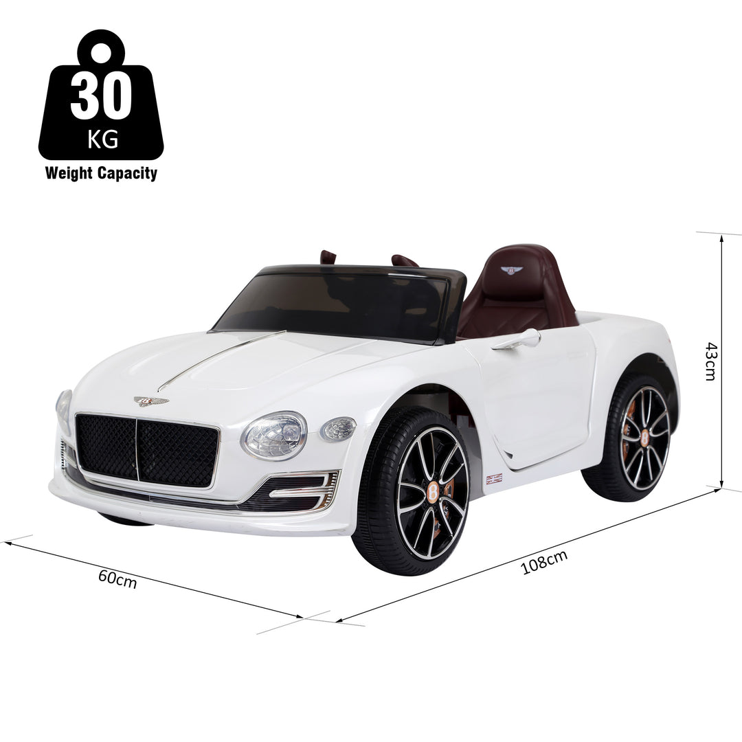 Kids Electric Ride-on Car W/ LED Lights-White