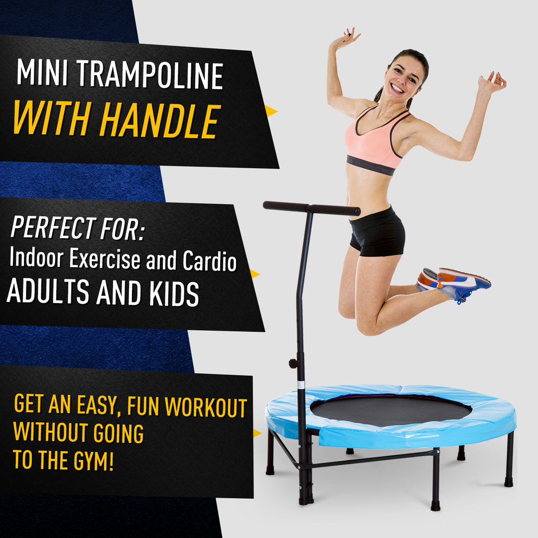 HOMCOM Trampoline Rebounder Adjustable Jumper, 40"-Blue