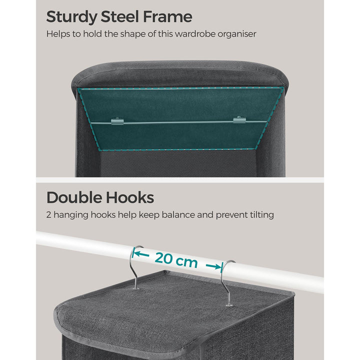 Set of 2 Hanging Wardrobe Storage Organisers