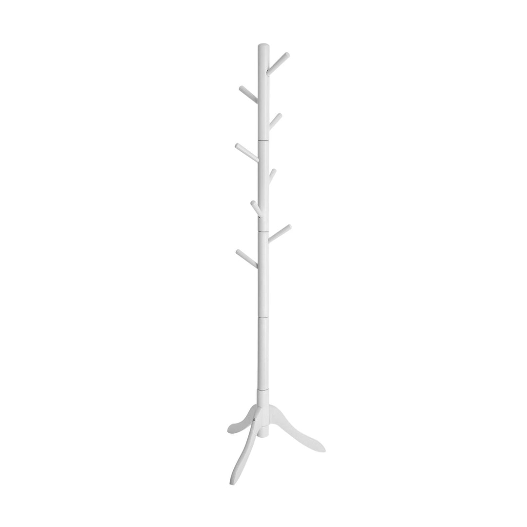 White Freestanding Coat Stand for Bedroom & Entryway