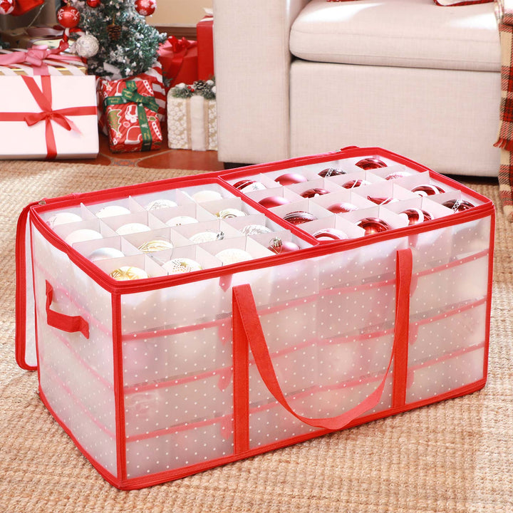Red Large Storage Box for Christmas Baubles