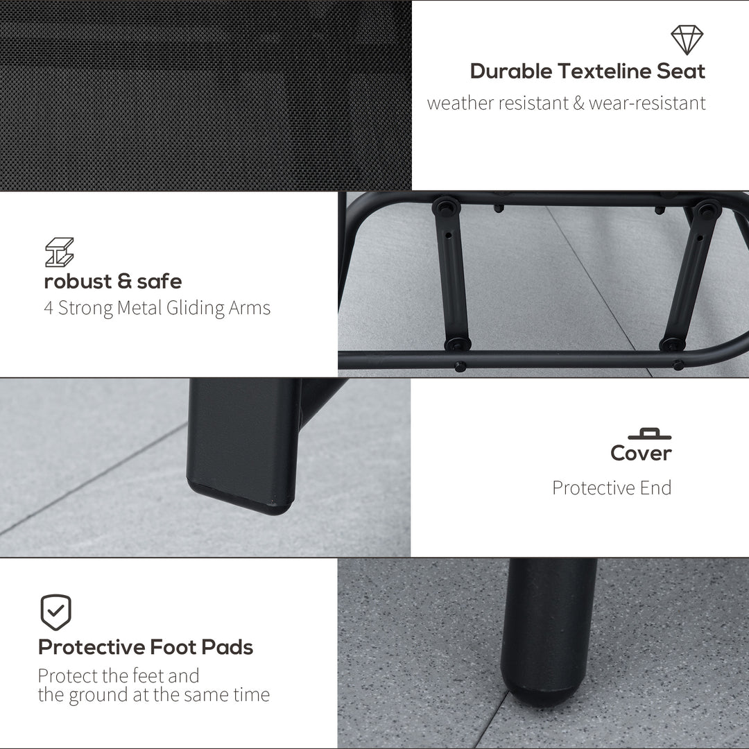 Garden Double Glider Rocking Chairs with Table