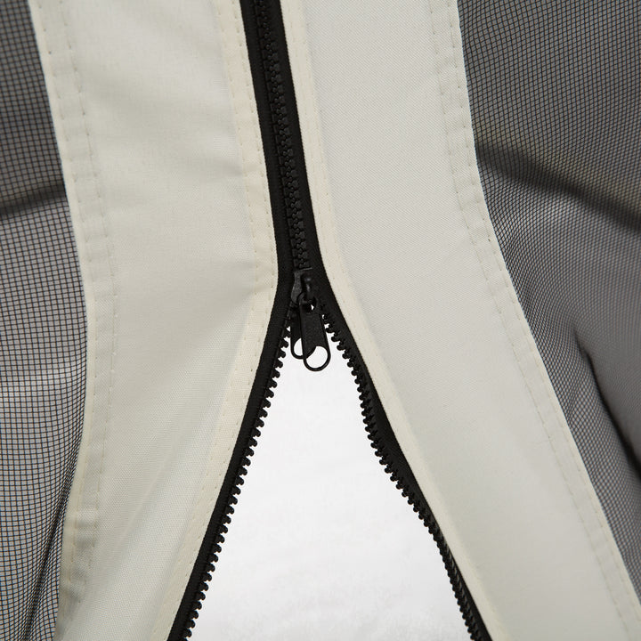 Outsunny Replacement Mesh Mosquito Netting Screen Walls for 10 x 10ft Patio Gazebo, 4-panel Sidewalls with Zippers (Wall Only, Canopy Not Included)