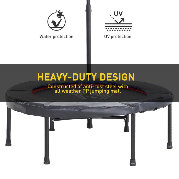 Trampoline Rebounder Adjustable Jumper, 40"-Black