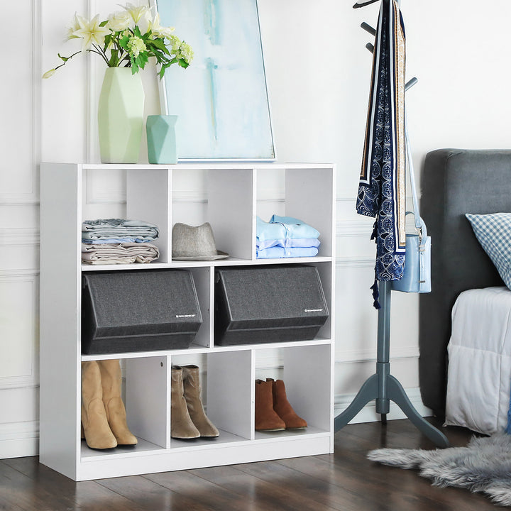 Set of 2 Grey Storage Boxes with Magnetic Hinged Lid