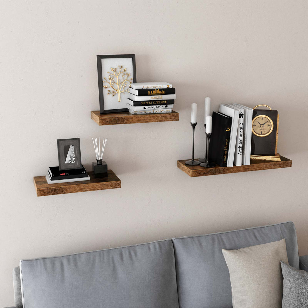 Rustic Brown Floating Shelf