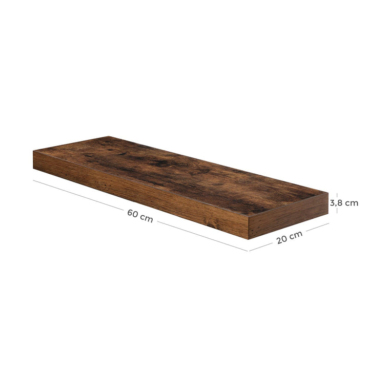 Rustic Brown Floating Shelf