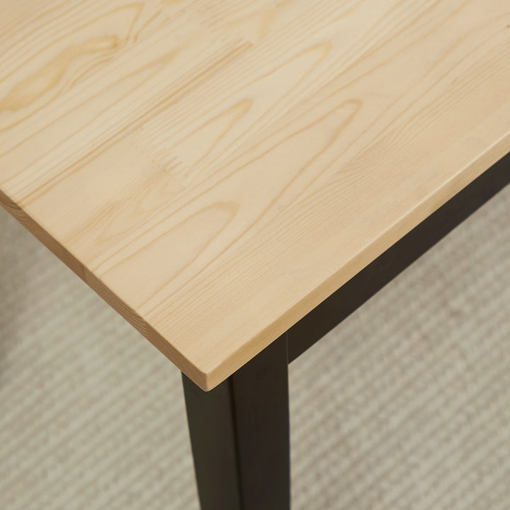 Wood Dining Bench, White Base