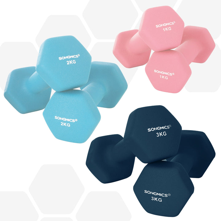 Hex Dumbbell Set with Storage Rack