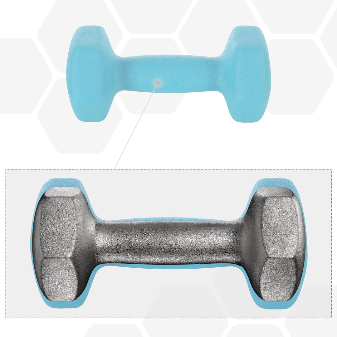 Hex Dumbbell Set with Storage Rack
