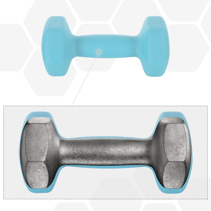 Hex Dumbbell Set with Storage Rack
