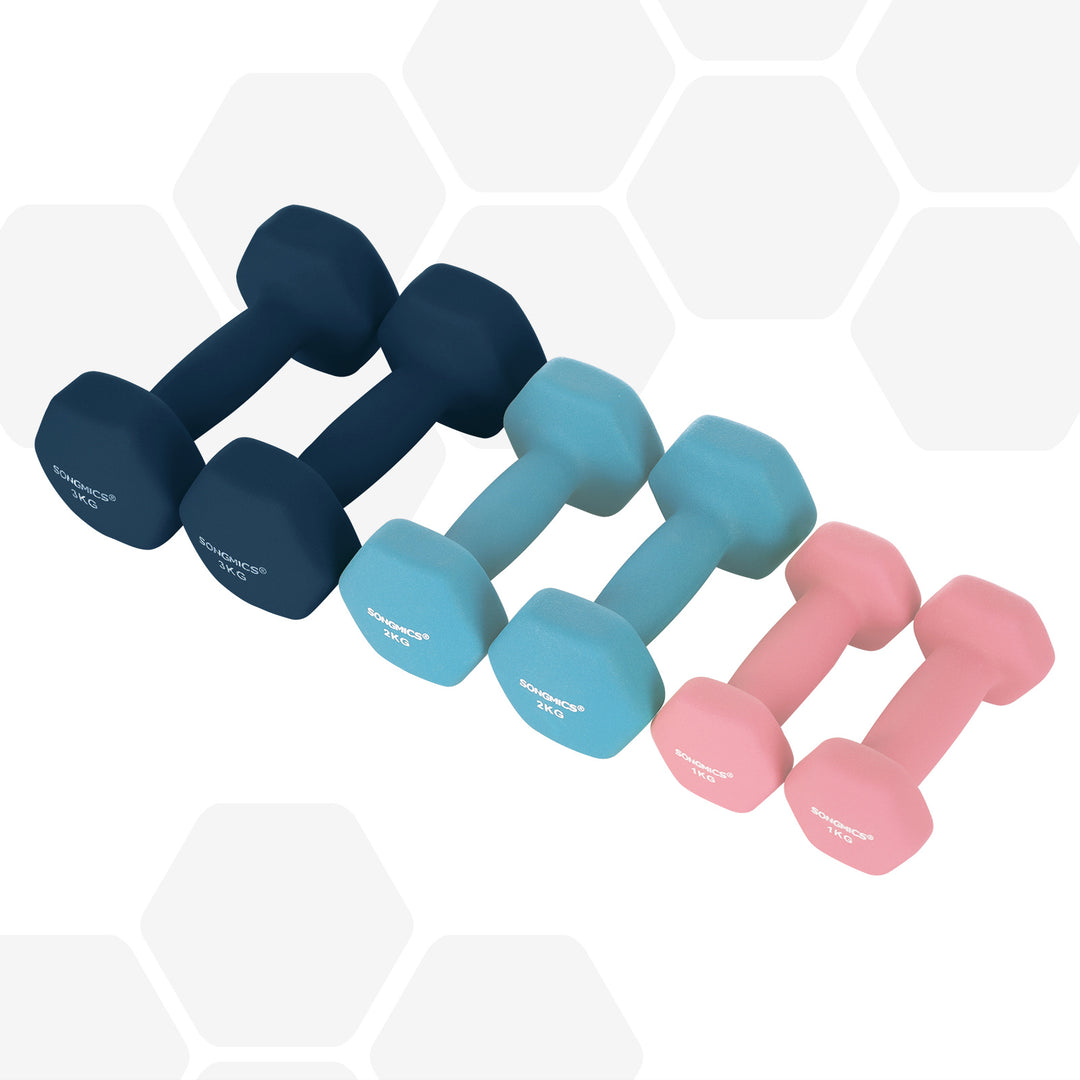 Hex Dumbbell Set with Storage Rack