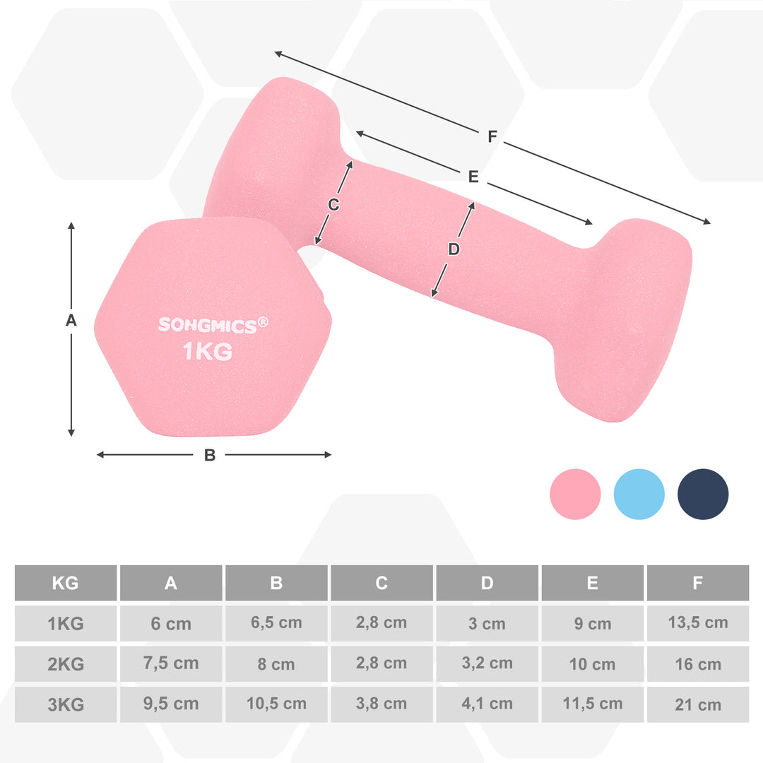 Hex Dumbbell Set with Storage Rack