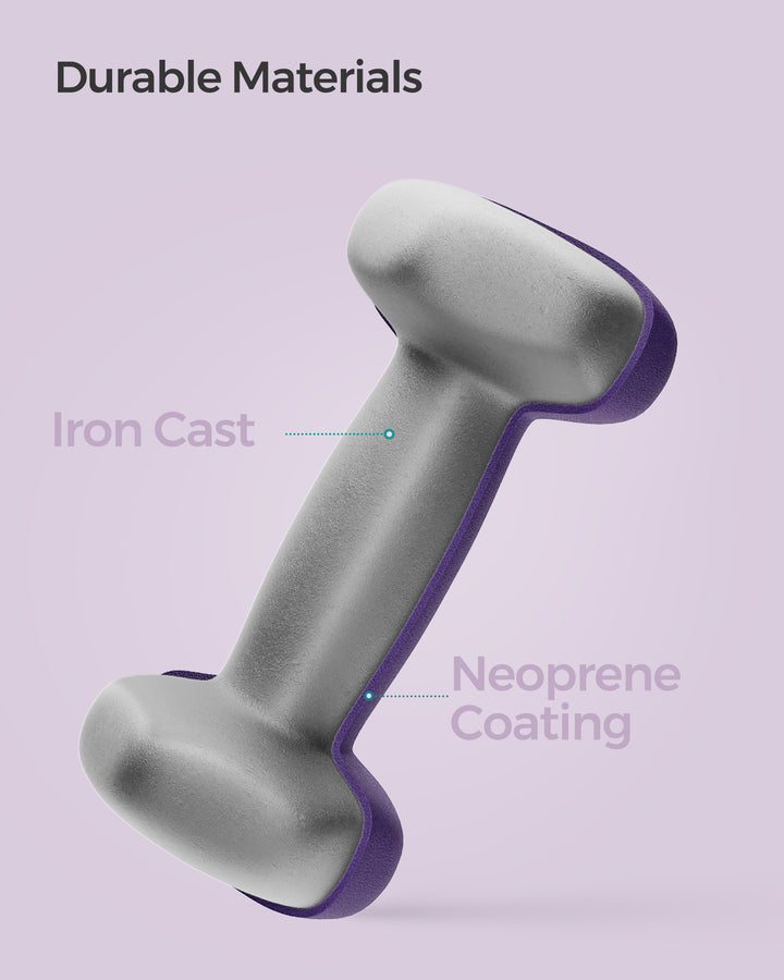 Set of 2 Dumbbells 2 x 1 kg Purple