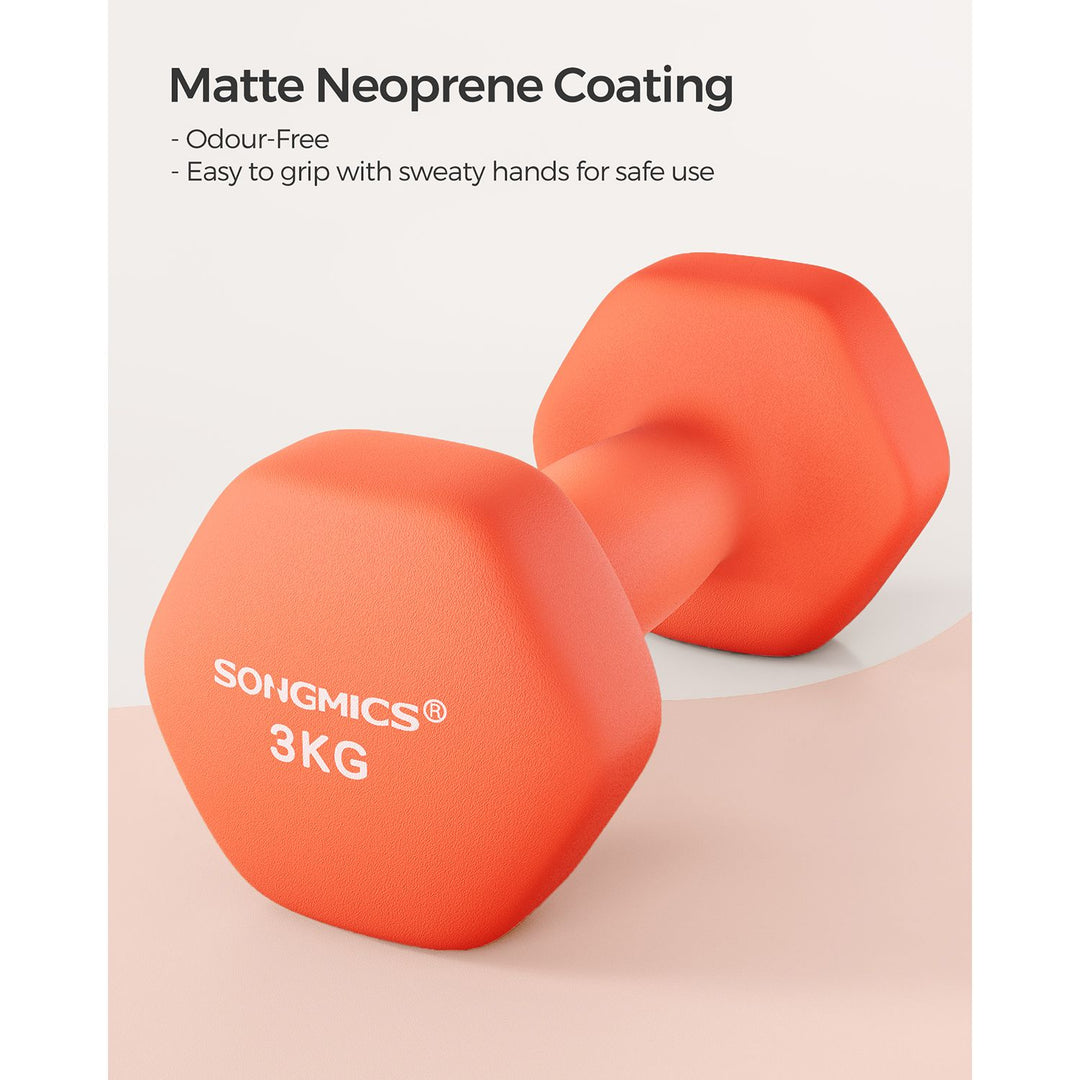 Set of 2 Dumbbells 2 x 3 kg Orange