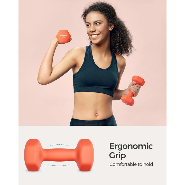 Set of 2 Dumbbells 2 x 3 kg Orange