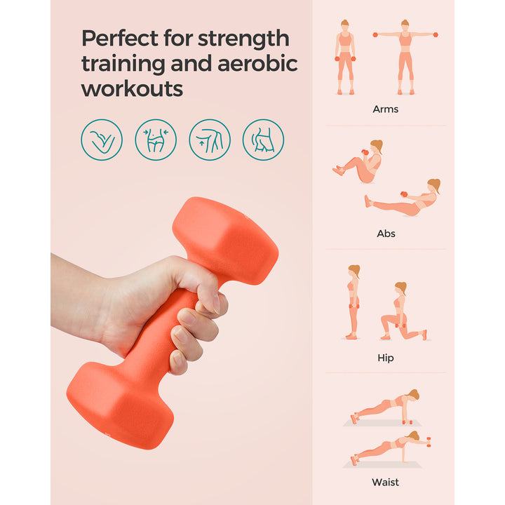 Set of 2 Dumbbells 2 x 3 kg Orange