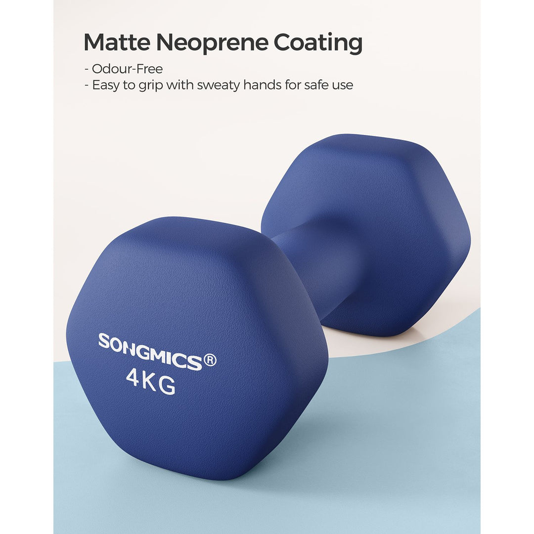 Set of 2 Dumbbells 2 x 4 kg Blue