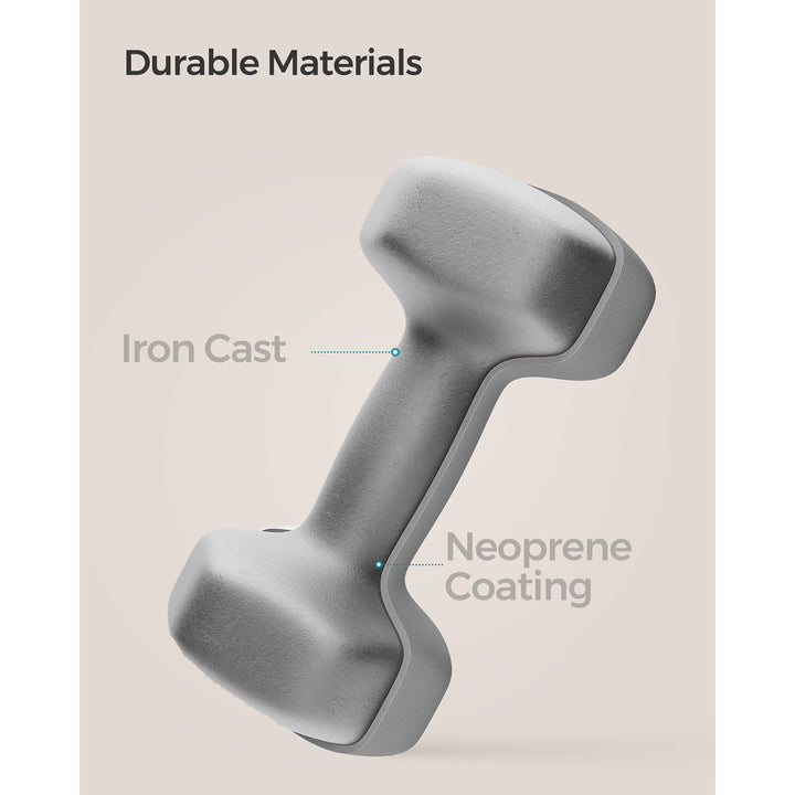 Set of 2 Dumbbells 2 x 5 kg Grey
