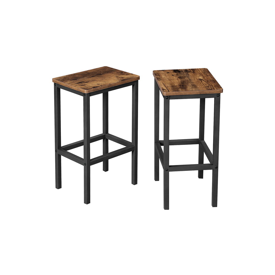 Set of 2 Industrial Bar Stools