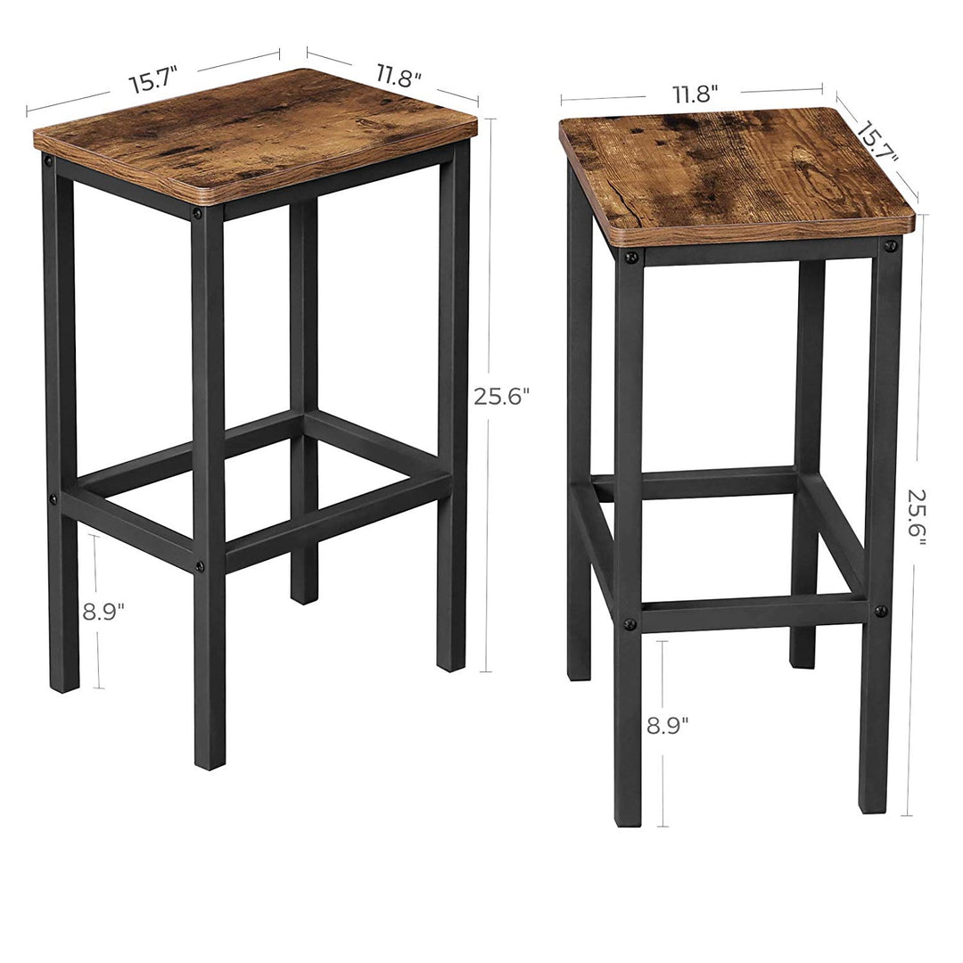 Set of 2 Industrial Bar Stools