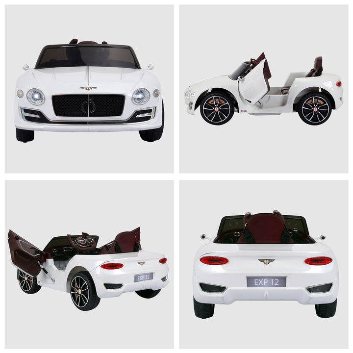 Kids Electric Ride-on Car W/ LED Lights-White