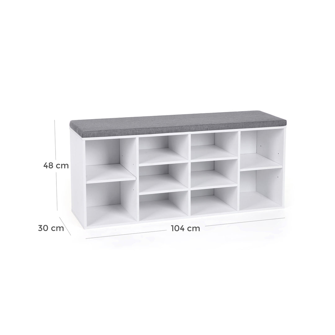 Shoe Bench Storage Cabinet