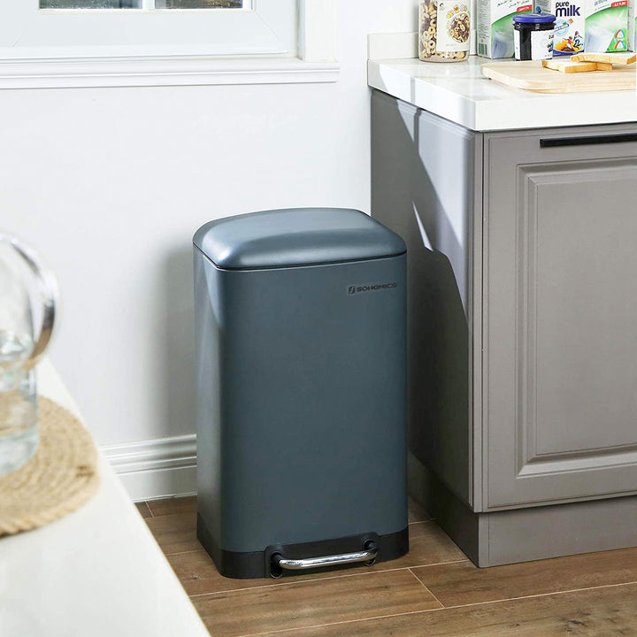 Grey Step Trash Can Recycling Bin