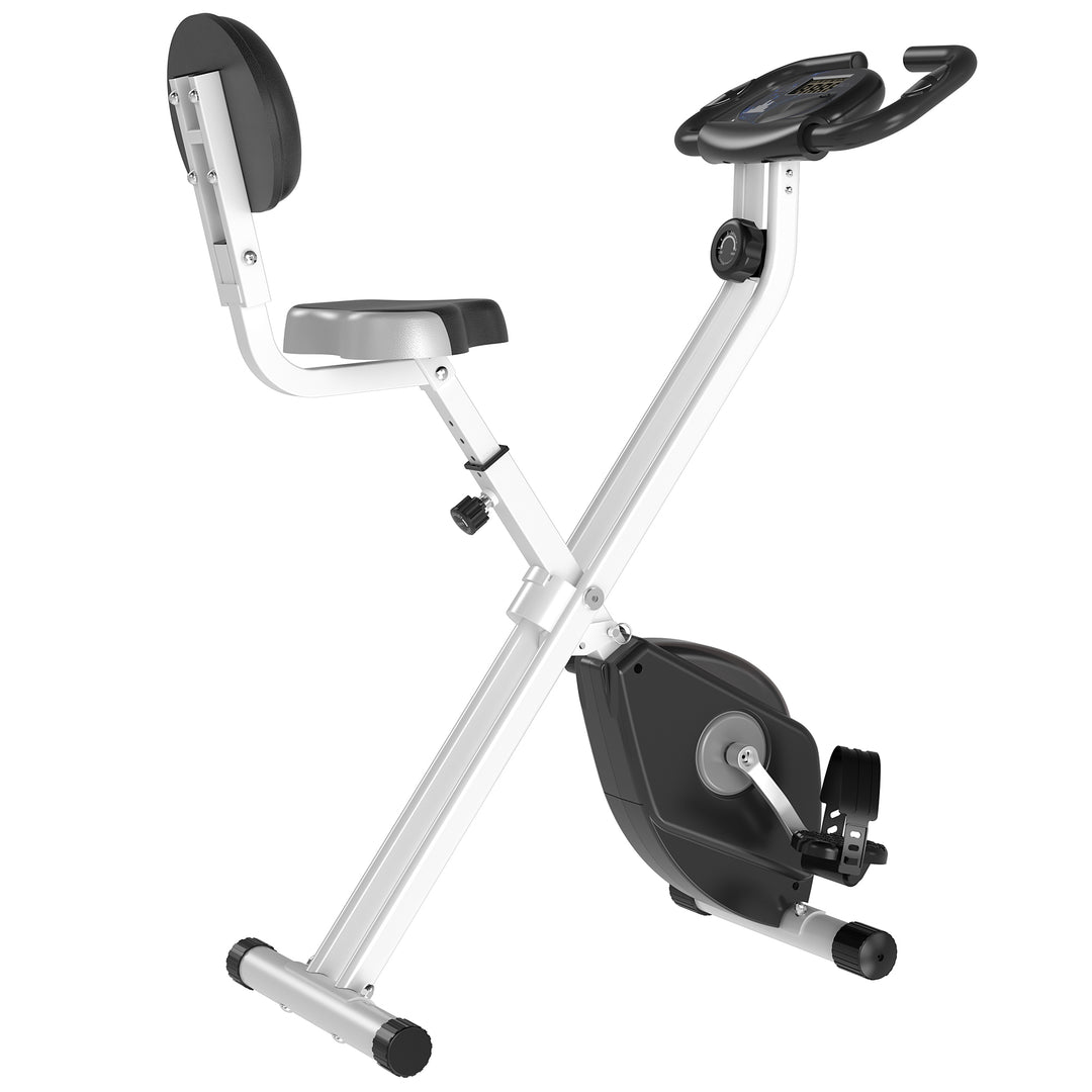 HOMCOM Steel Manual Resistance Exercise Bike w/ LCD Monitor Black