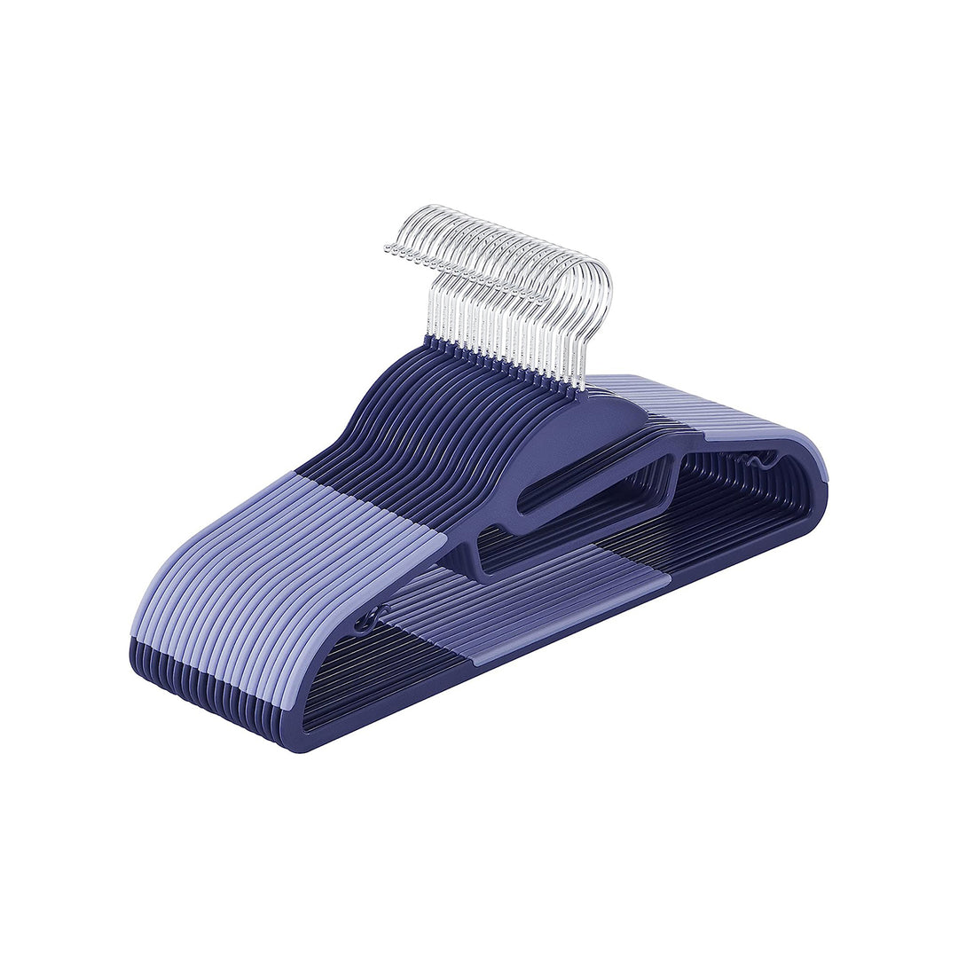 SONGMICS Set of 20 Plastic Hangers Dark Blue Ash and Light Blue Ash