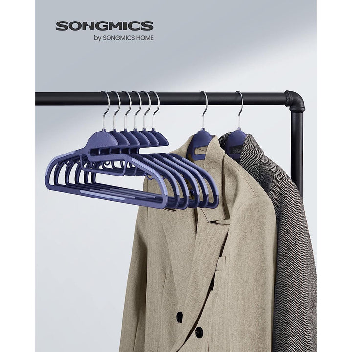 SONGMICS Set of 20 Plastic Hangers Dark Blue Ash and Light Blue Ash