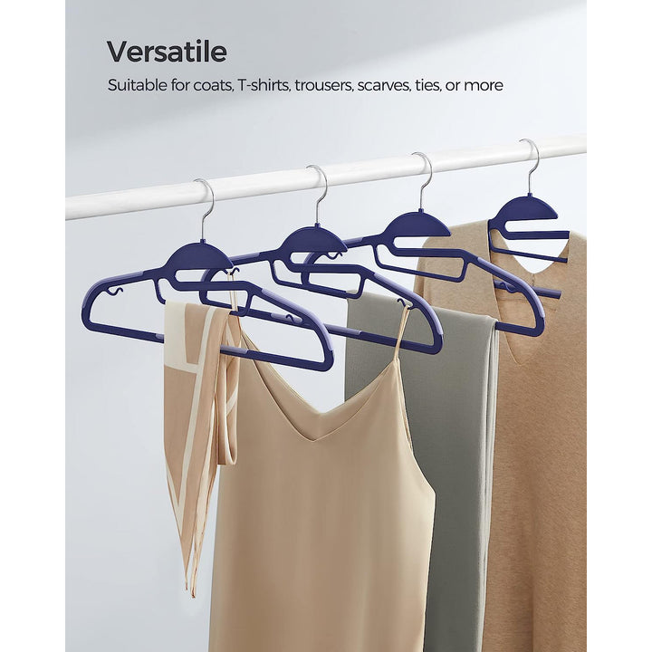 SONGMICS Set of 20 Plastic Hangers Dark Blue Ash and Light Blue Ash
