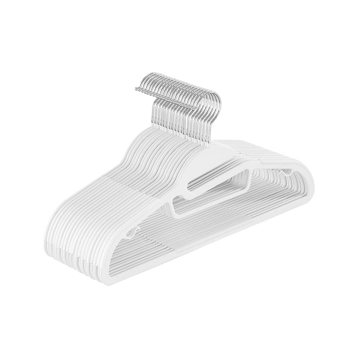 Set of 20 Plastic Hangers White