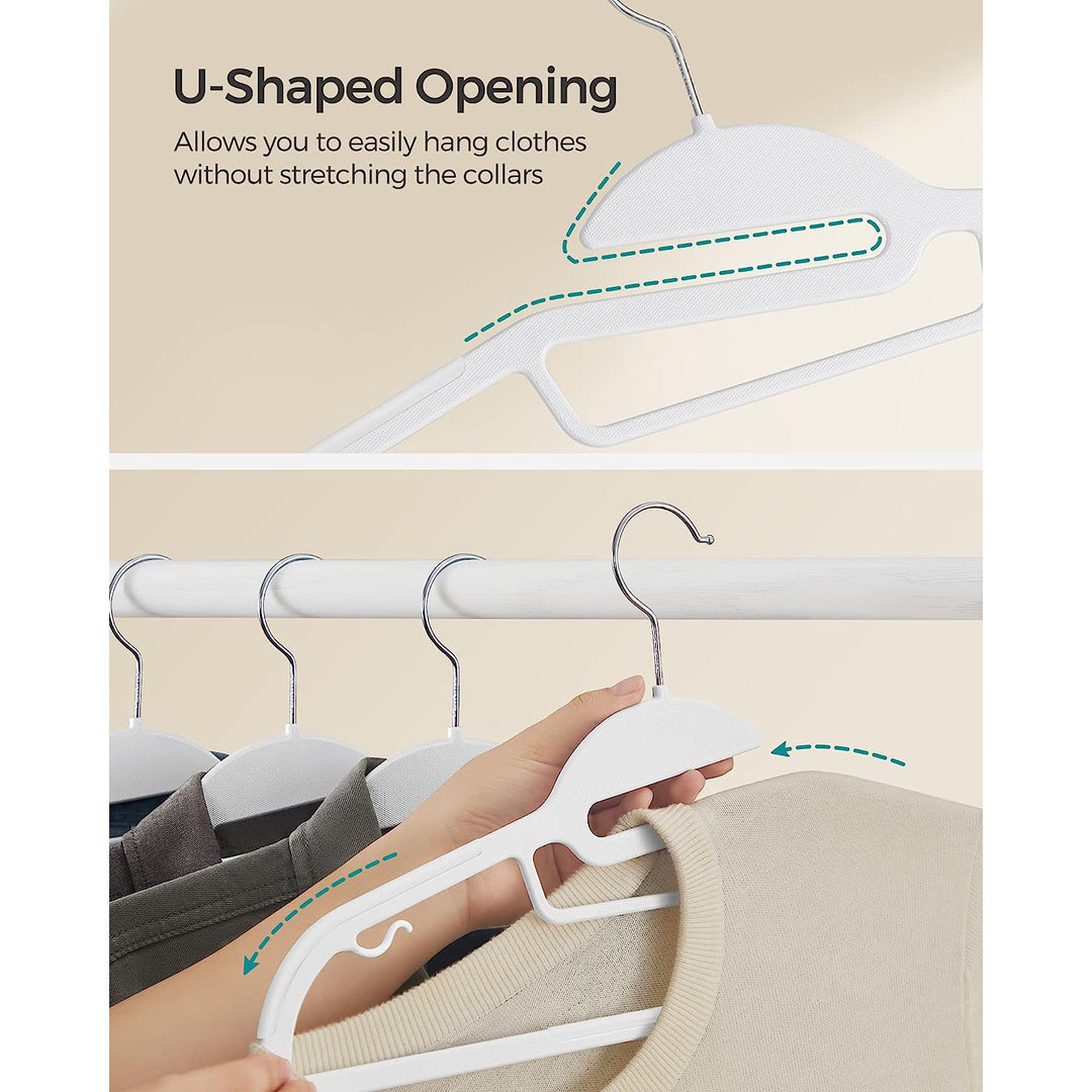 Set of 20 Plastic Hangers White