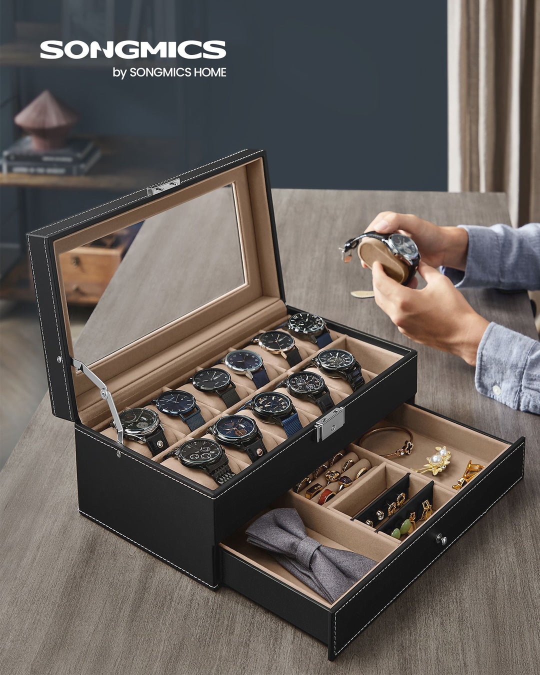 Double Layer Watch Box
