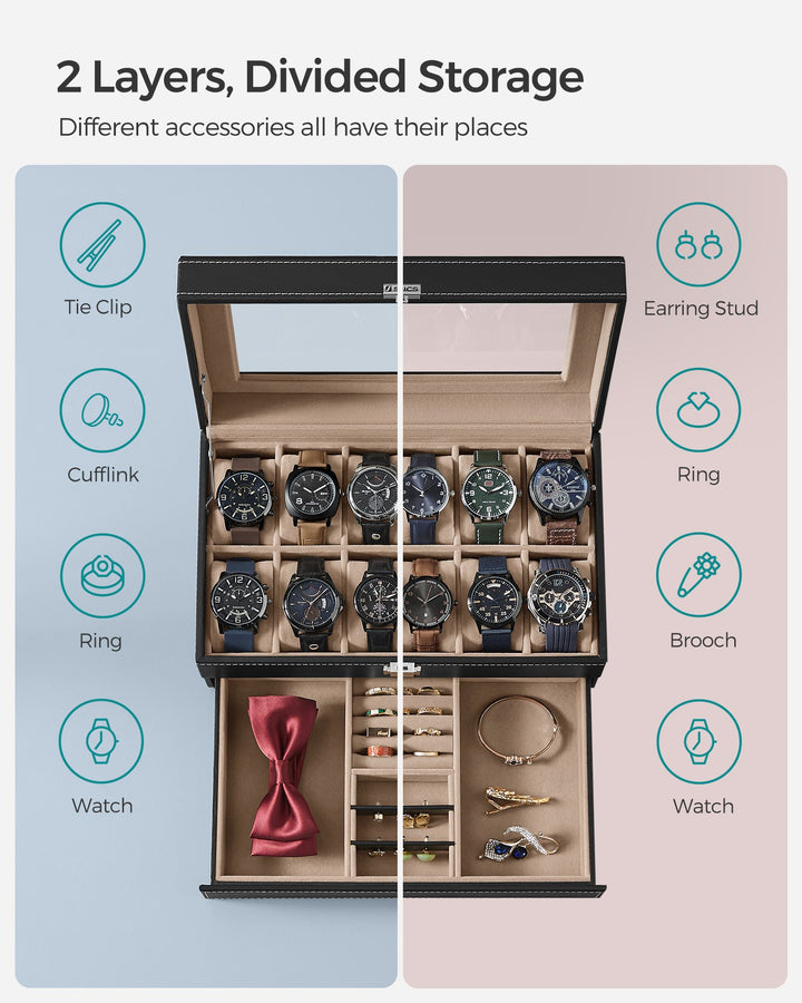 Double Layer Watch Box