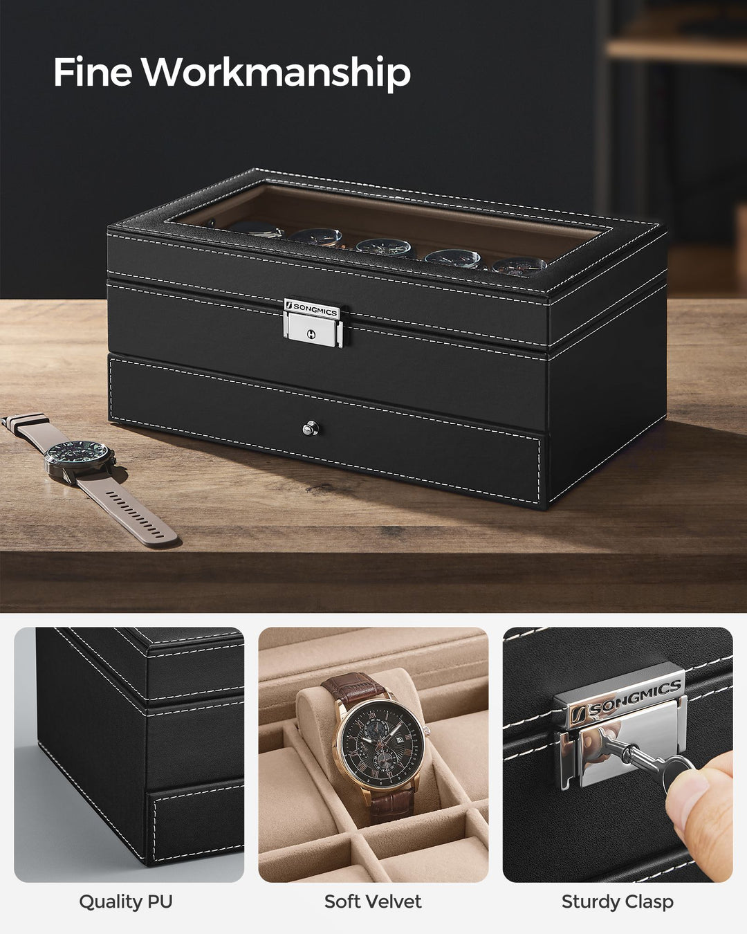 Double Layer Watch Box