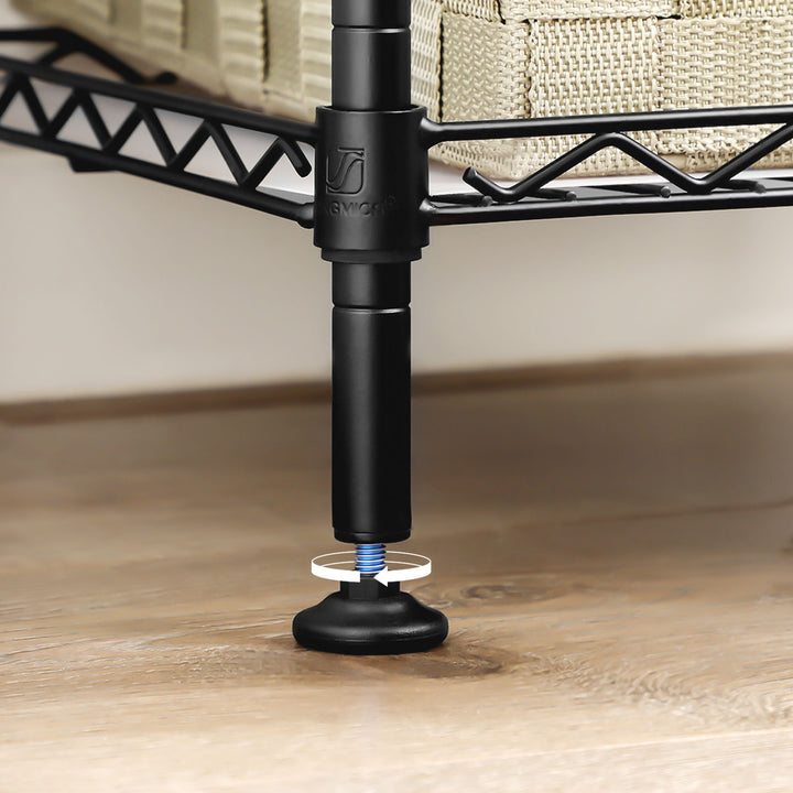 4-Tier Bathroom Shelf Black
