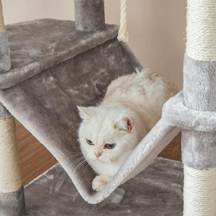 Light Grey Tall Cat Tree Activity Centre