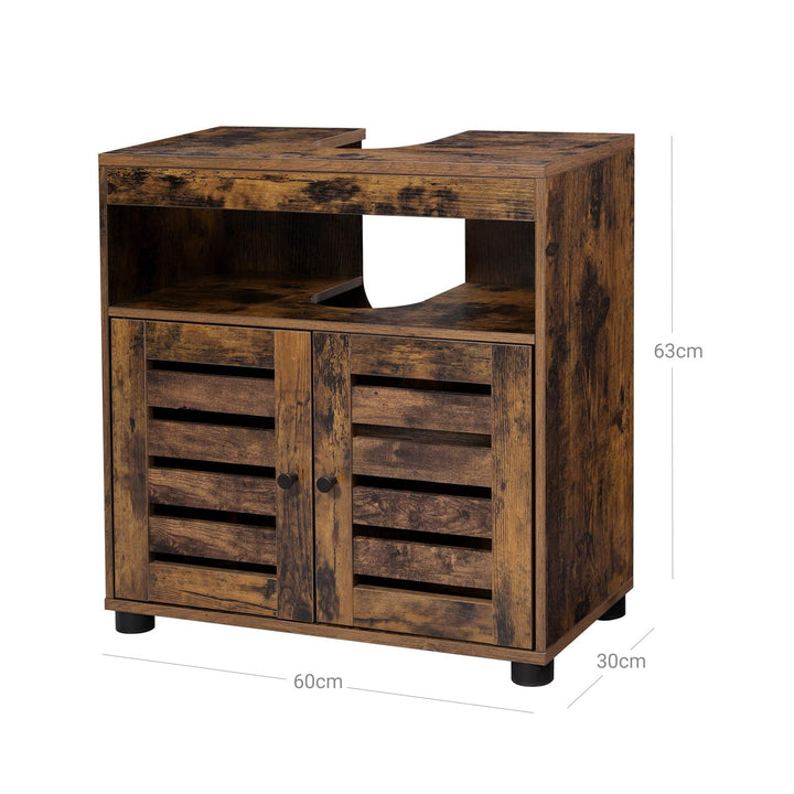 Under Sink Cabinet Rustic Brown