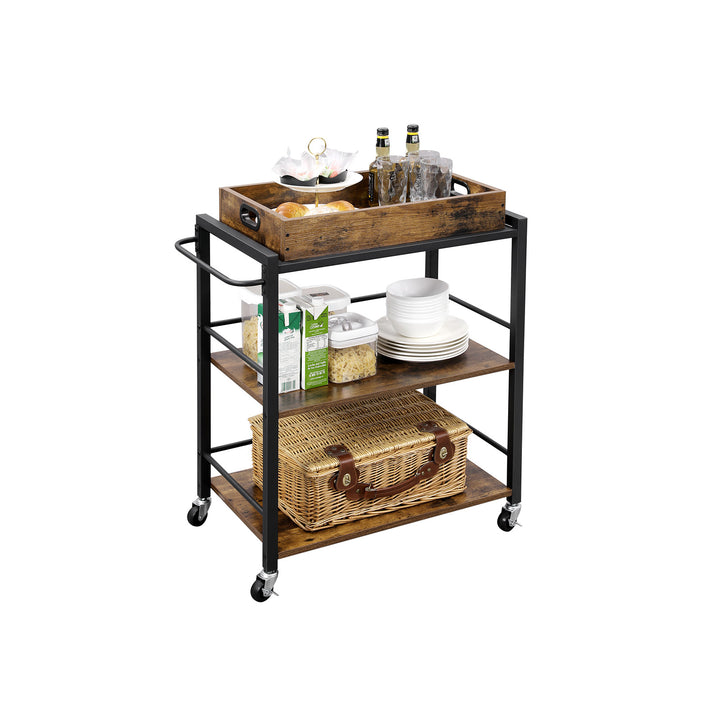 Universal Casters Kitchen Cart