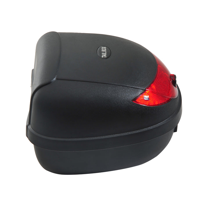 24 L Motorcycle Luggage Case W/Reflectors-Black/Red