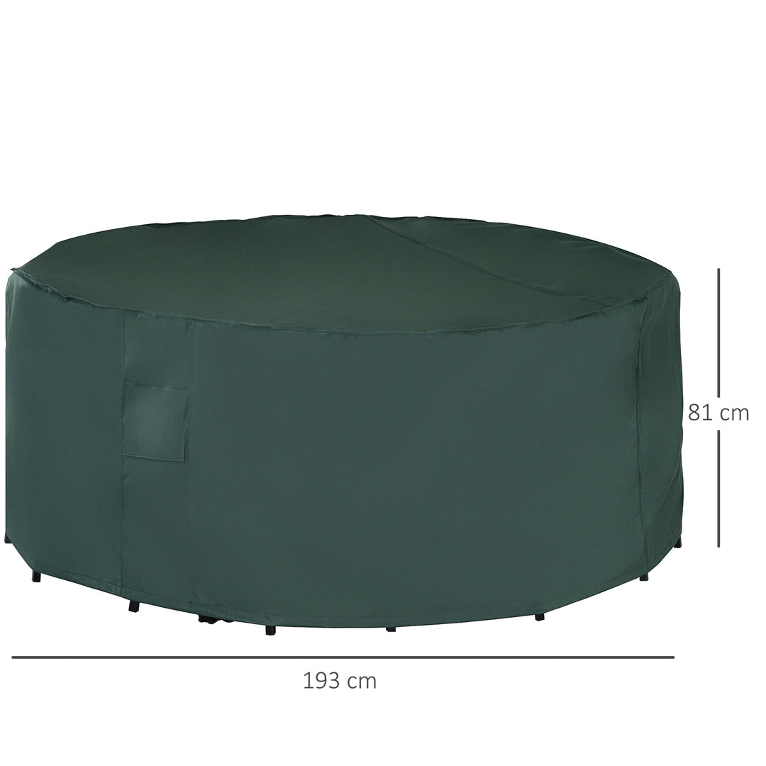 Garden  Patio Large Furniture Set Round Cover 600D Oxford Waterproof _193 x 80H cm