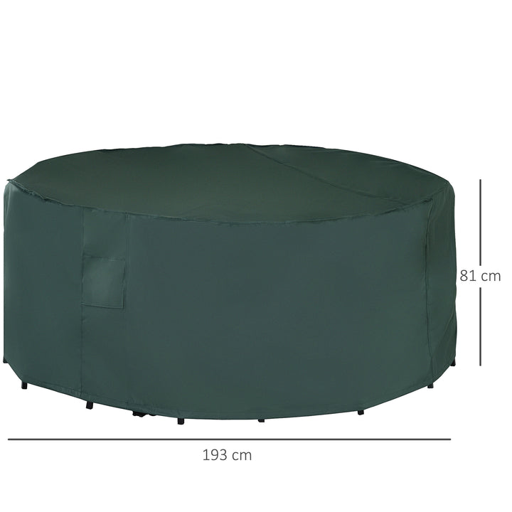 Garden  Patio Large Furniture Set Round Cover 600D Oxford Waterproof _193 x 80H cm