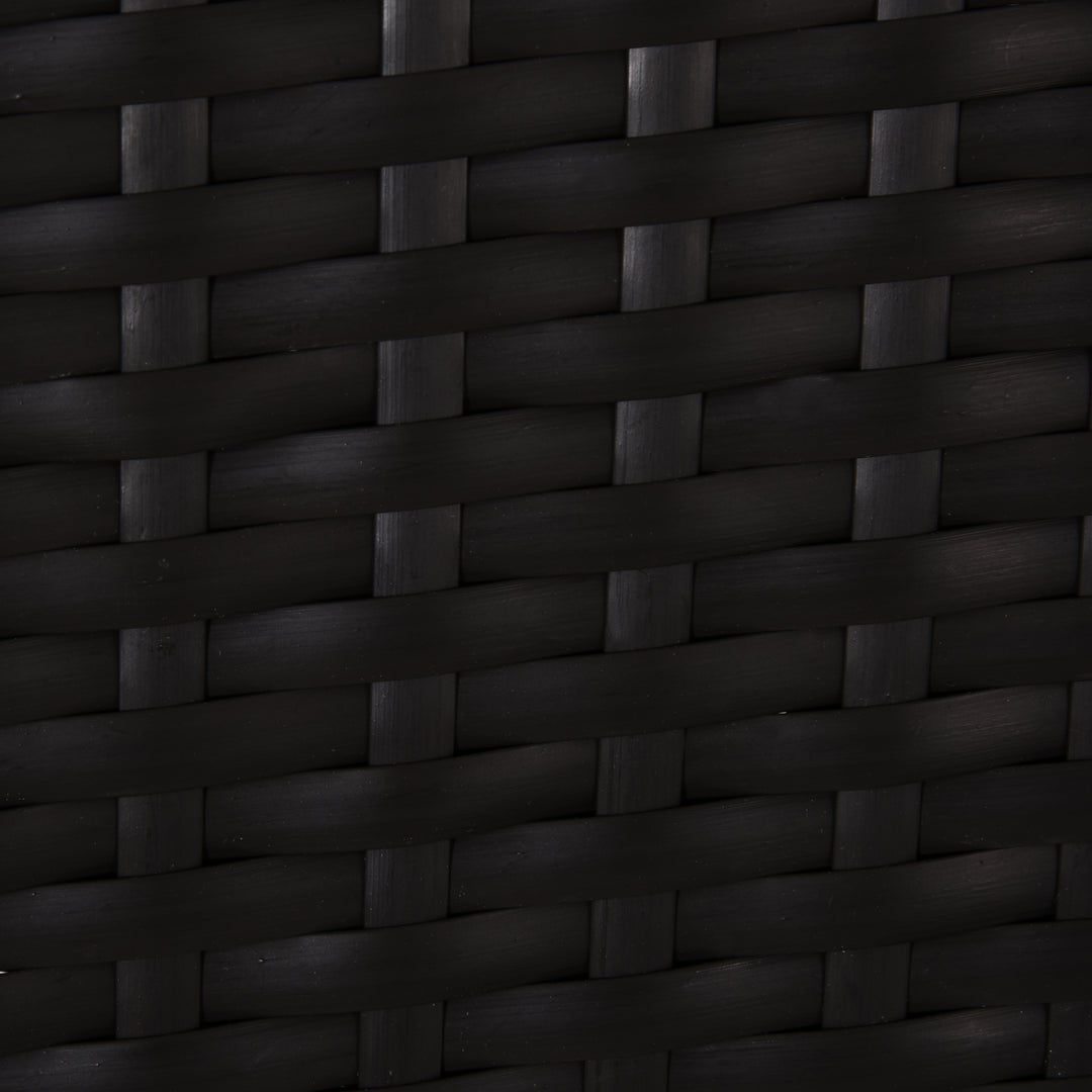 2 Seater Outdoor Rattan Armchair Dining Chair Garden Patio Furniture w/ Armrests Cushions Deep Coffee