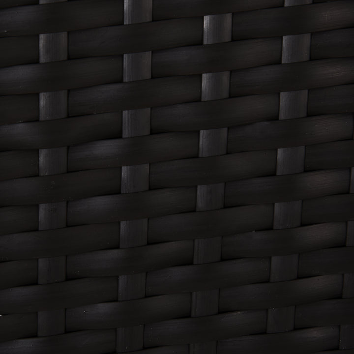 2 Seater Outdoor Rattan Armchair Dining Chair Garden Patio Furniture w/ Armrests Cushions Deep Coffee