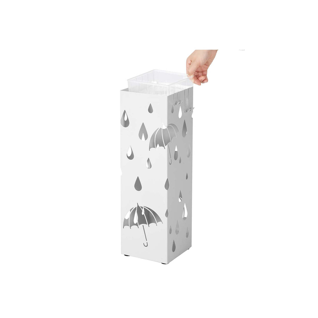 White Metal Umbrella Stand