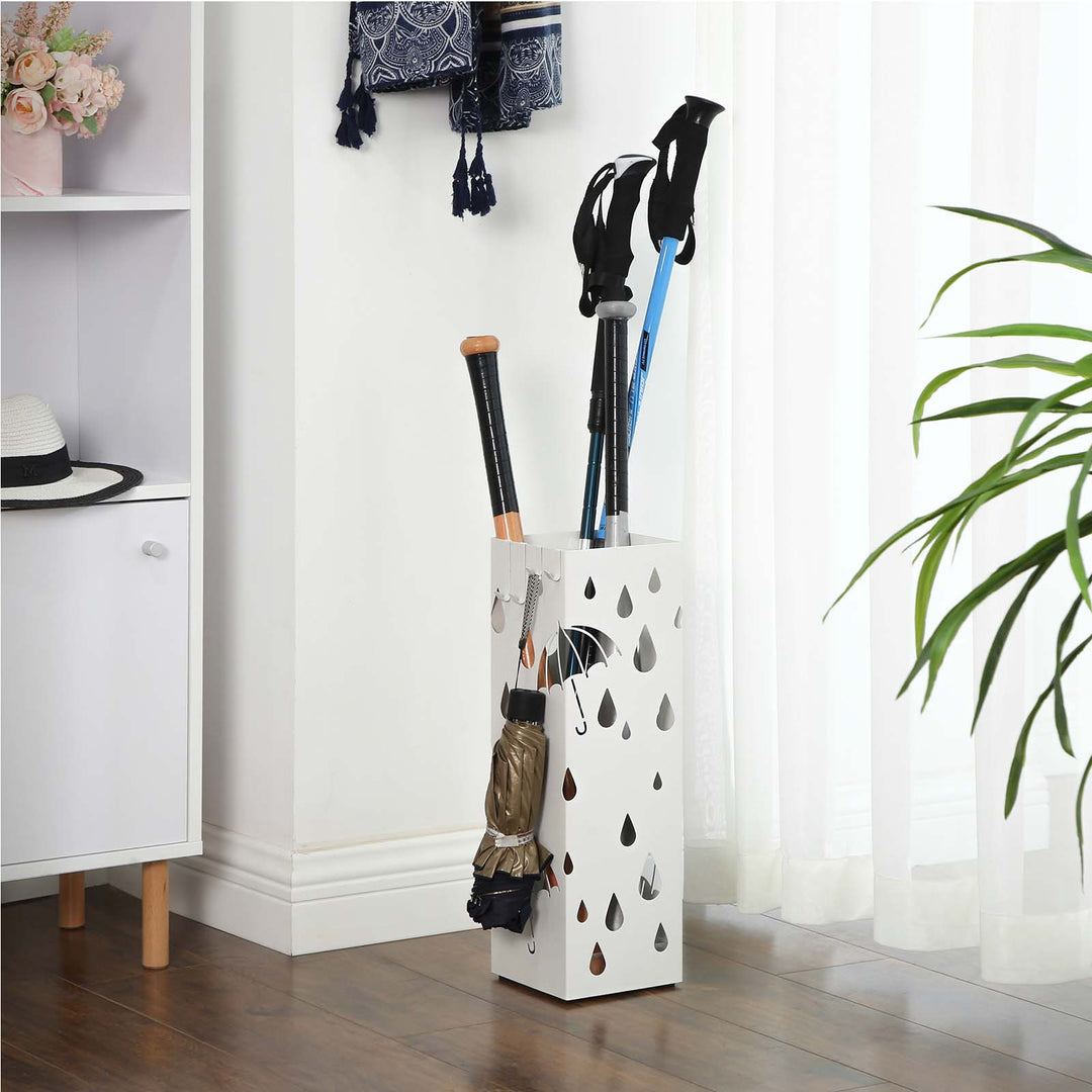 White Metal Umbrella Stand